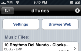 dTunes screenshot 1