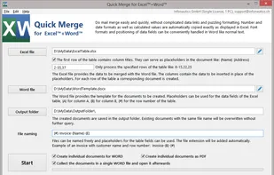 Quick Merge for Excel+Word screenshot 1