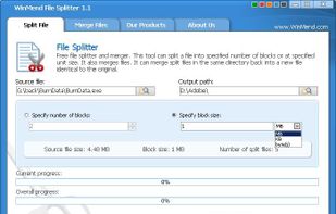 WinMend File Splitter screenshot 2