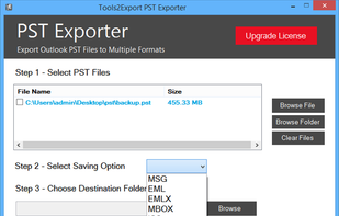 ToolstoExport PST Exporter screenshot 1