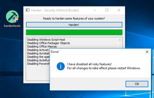 Hardentools screenshot 1
