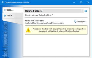 Delete Folders for Outlook screenshot 1