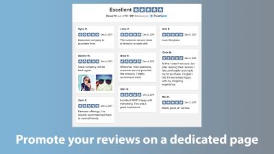 Display your happy customer reviews across your site (not just on your product page).