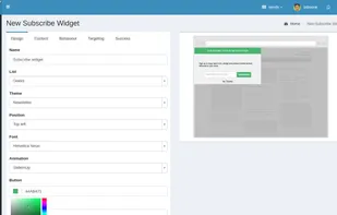 Create subscribe widgets to convert visitors to users 