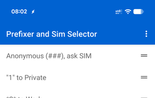 Main screen with the rules the user made/uses