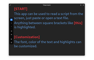 Teleprompter screenshot 1