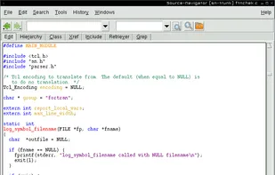 the editor window with default highlighting colours
