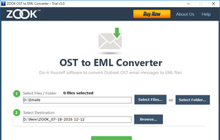 ZOOK OST to EML Converter screenshot 1