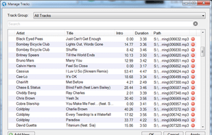 Manage Tracks