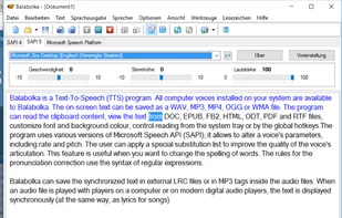 Balabolka screenshot 2