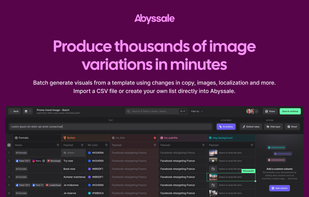 Produce thousands of images, videos, html5s, gifs, pdfs, ... in minutes