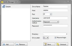 win-sshfs screenshot 1