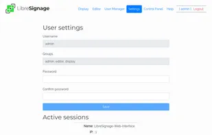 LibreSignage screenshot 3