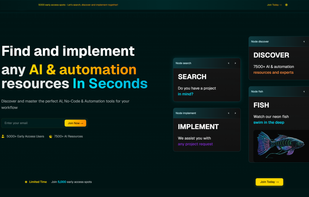 Find and Implement any AI and automation resources in Seconds