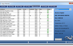 SMART Status: Overview of disk drive S.M.A.R.T. attributes