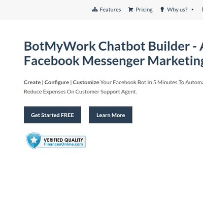Create | Configure | Customize Your Facebook Bot In 5 Minutes To Automate Conversational Flow And Reduce Expenses On Customer Support Agent.
