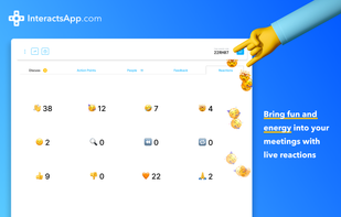 Bring fun and energy into your meetings with live reactions