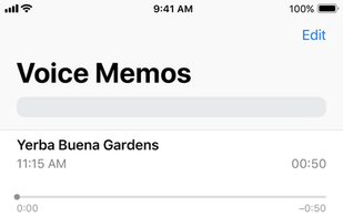 Voice memos screenshot 1