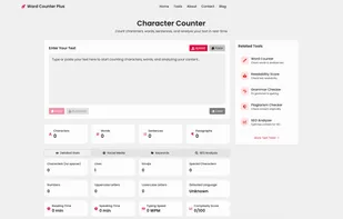 Character Counter Page of Word Counter Plus

link is:
https://wordcounterplusapp.com/character-counter