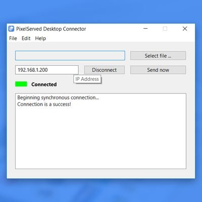 PixelServed Desktop Connector (on Windows)