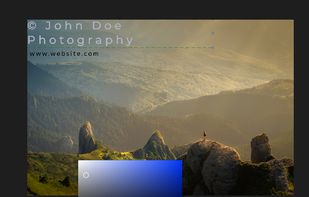Add text and change the color of the watermark. 