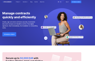 Manage contracts quickly and efficiently.  Create, sign and store contracts securely. Automated document analysis and deadline control. Free digital signature. Start immediately. No installation or onboarding costs.  All contract management tools.