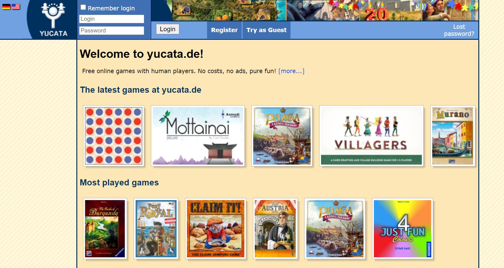 Play board games online for free: Top 10 games on Yucata - Go Play ListenGo  Play Listen