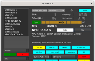 Main window(Qt-DAB 4.5)