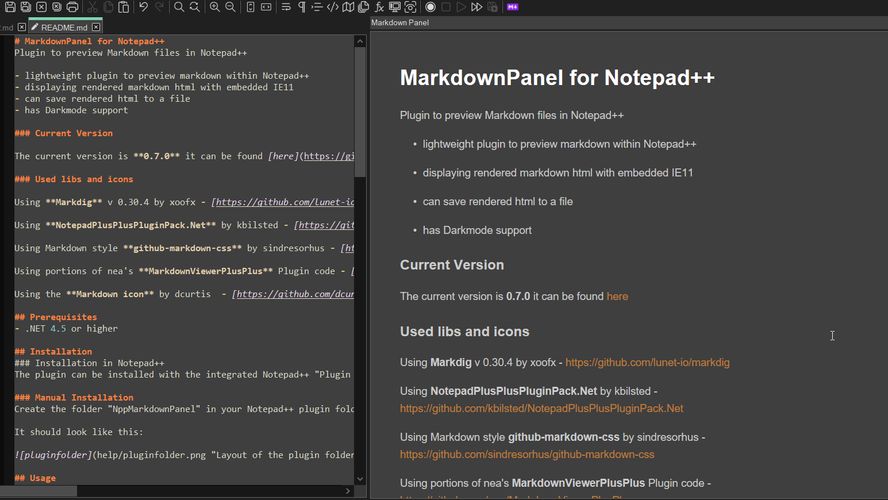 MarkdownPanel for Notepad++: Lightweight Notepad++ plugin to preview ...