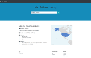 Mac Address Lookup screenshot 2