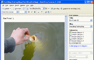 Post2blog screenshot 1