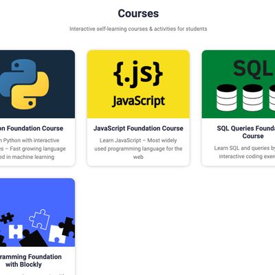 Interactive coding courses
