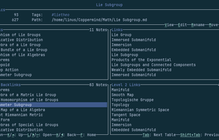 Display View of a single note