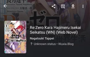 Example lightnovel information page in LNReader.