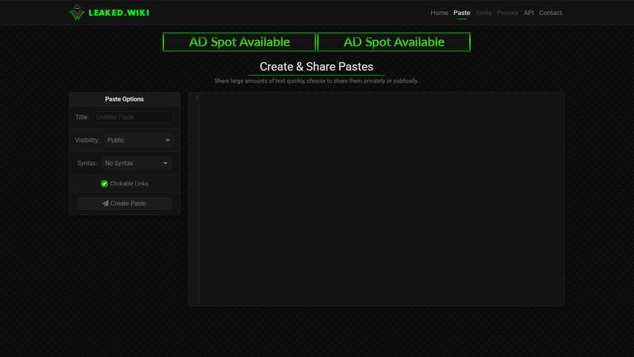 Leaked.wiki: File Search Engine, Paste Site, API Endpoints, and More
