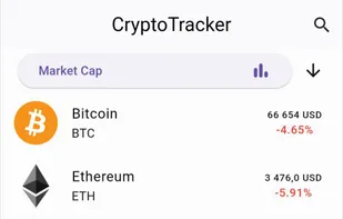 CryptoTracker screenshot 1