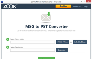 ZOOK MSG to PST Converter screenshot 1