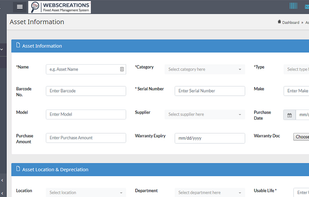 Webscreations FAMS - Asset Allocation