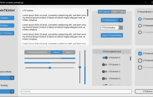 CustomTkinter with blue thème and white mode