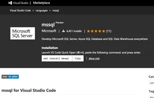 mssql for Visual Studio Code screenshot 2