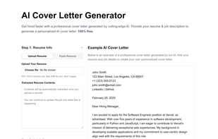 AI Cover Letter Generator