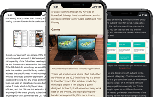 Switch between beautiful alternate themes: Sepia for light mode and Night for dark mode. Dark mode can be swapped manually or automatically based on screen brightness or the system setting.