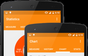 Keep track of your progress with graph and statistics, sets the minimum and maximum warning thresholds for maximum control 
