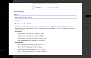 creating the Ai interview