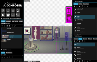 The editor interface