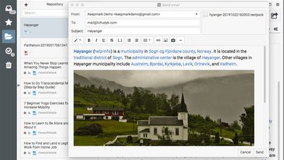 Use Keepmark as Email client.