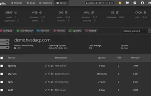 HestiaCP screenshot 1