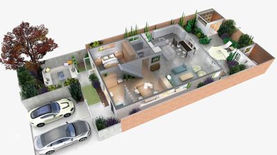 3D global view of a home
