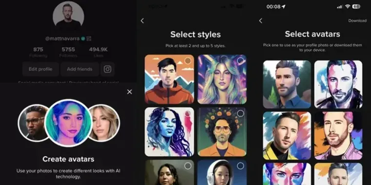 TikTok to launch AI-generated profile pictures in multiple art styles image