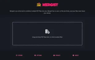 Homepage (dark mode)